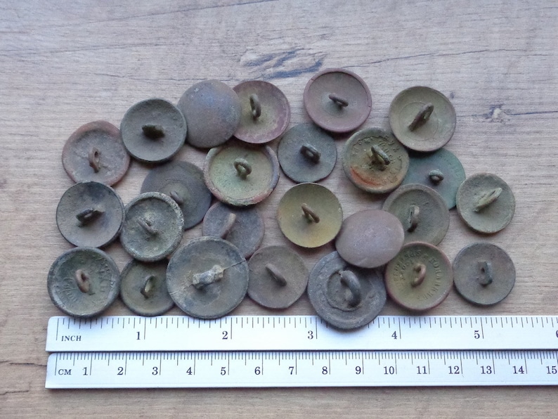SET of 25 Vintage/antique Brass Bronze Copper Buttons 19-20th Century ...