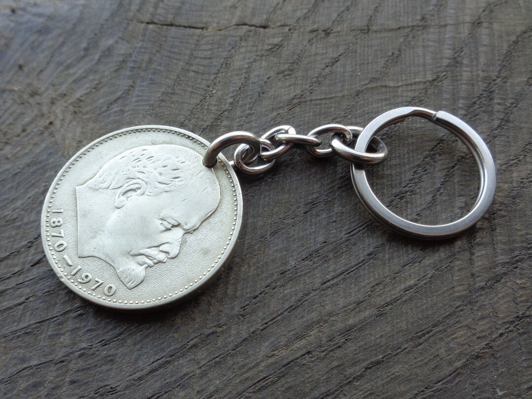 1 Ruble Coin Keychain Lenin 1870-1970 Soviet Union Upcycled Coin Charm ...
