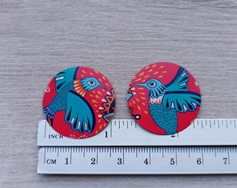 Sets Handmade Round Vintage Tin Charms Without Holes Jewelry/earring findings