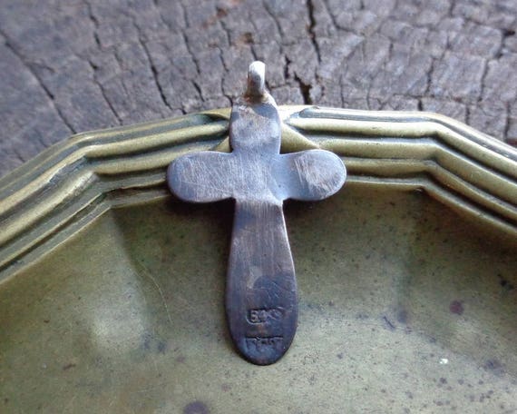 Vintage Small Silver Cross Imperial Russia 19th c… - image 4