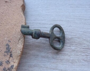 Antique bronze key 19th century Original patina