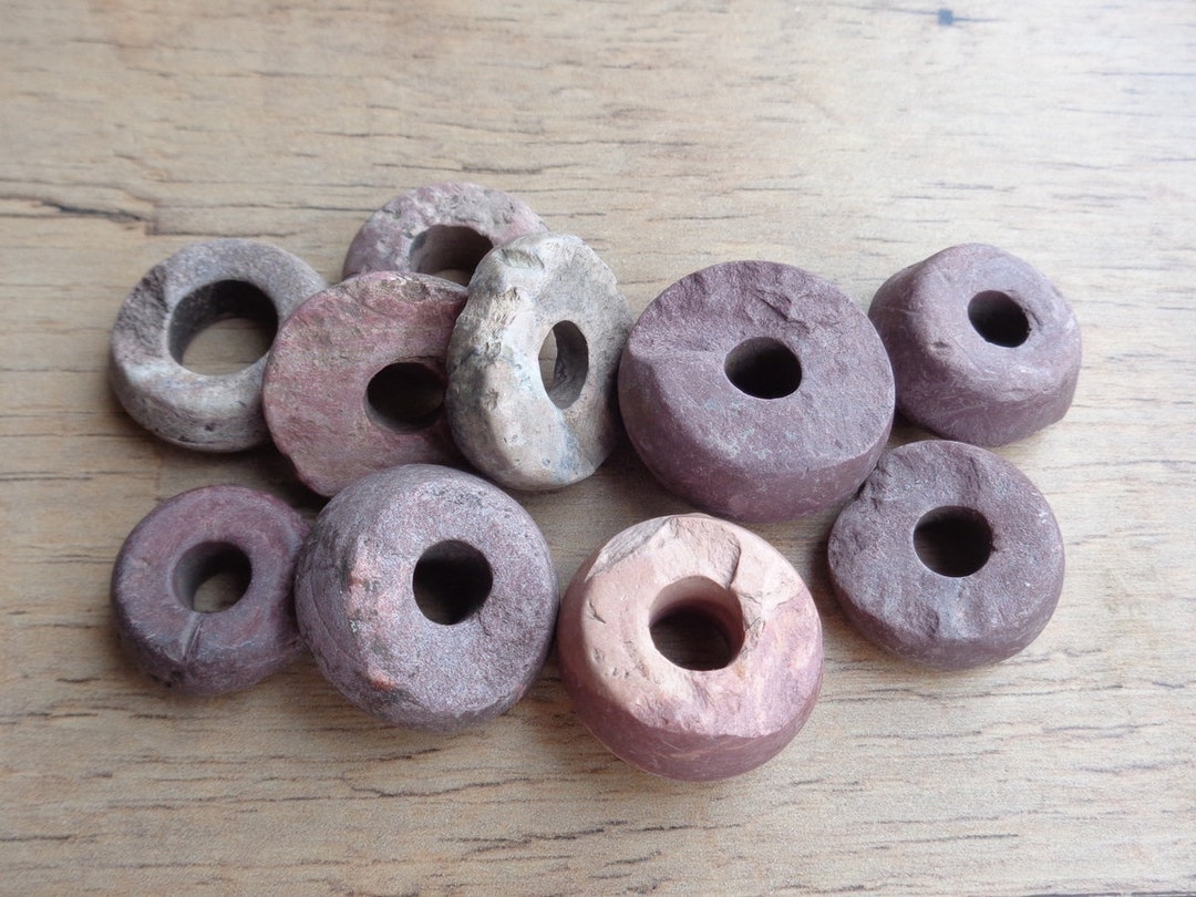 SET of 10 Ancient Stone Spindle Whorls Kievan Rus 9001100 Etsy