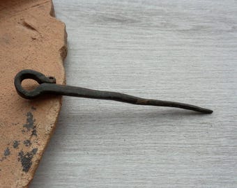 Antique/Vintage Copper/Bronze Smoking pipe cleaner 17-18th century Original patina Authentic artifact Archaeological Find