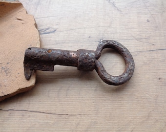 Ancient Metal Skeleto Key 18-19th century Authentic artifact Original Rusty patina Weight 120 grams -Fragments of History-
