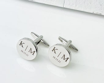 Personalized Cufflinks, Wedding Gift for Groom, Mens Cufflinks, Father Of The Bride Gift, Custom Cufflinks For Him, Anniversary Gift,