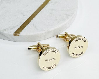 Cufflinks, Gift for Him Personalized Cuff Links, Father Of The Bride, Wedding Gift for Husband, Cufflinks For Him