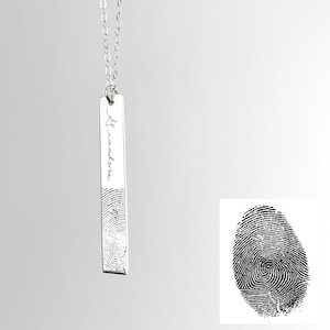 Fingerprint Necklace, Loved One Fingerprint, Memorial Jewelry, Necklace, Personalized Fingerprint Necklace, Fingerprint Charm, Thumbprint