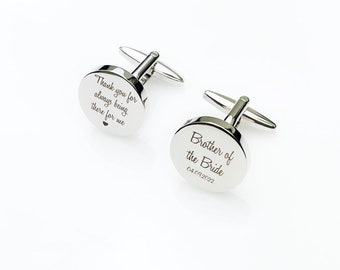 Brother Of The Bride | CuffLinks | Wedding Gift for Brother | Custom Cufflinks for Him | Gifts For Him | Special Gift | Thank You Brother