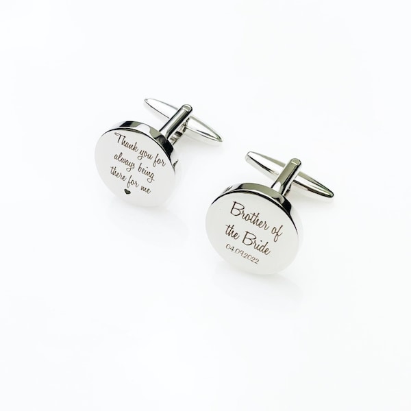 Brother Of The Bride | CuffLinks | Wedding Gift for Brother | Custom Cufflinks for Him | Gifts For Him | Special Gift | Thank You Brother