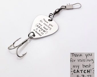 Fathers Day Gift - My Best Catch - Personalized Fishing Lure - Fishing Lure Handwritten - Fishing Gift For Men - Mens Gift - Boyfriend Gift