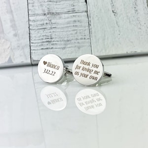 Cufflinks for Stepdad, Step Dad Gift for Wedding, Step Father of the Bride Present, Personalized Cufflinks, Personalized Cufflinks for Dad
