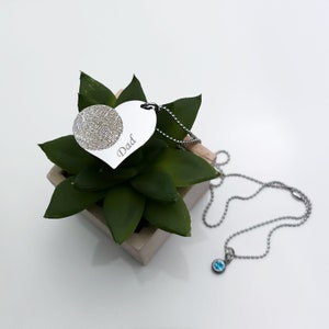 Fingerprint Necklace, Fingerprint Jewelry, Memorial Necklace, Loved Ones Necklace, Necklace from Fingerprints, Memorial Gifts