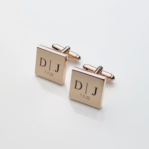 Cufflinks, Personalized Cuff Links, Customized CuffLinks, Wedding Gift for Husband, Custom Cufflinks for Him, Square Cufflinks