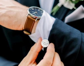 Personalized Handwriting Cufflinks: Stainless Steel Keepsake Gift