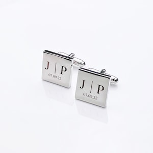 Cufflinks, Personalized Cuff Links, Handwriting CuffLinks, Wedding Gift for Husband, Custom Cufflinks for Him, Square Cufflinks