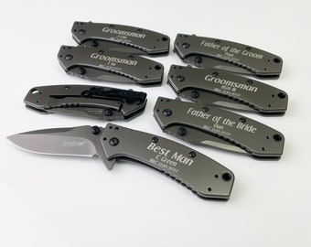 Groomsmen Gifts, Custom Knives, Wedding Gifts, Groomsmen Gifts Set, Father Of The Bride, Groomsmen Folding Knives set, Best Man