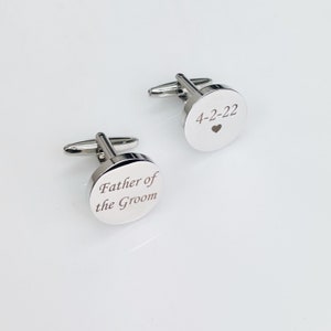 Father Of The Groom | Silver Cuff Links | CuffLinks | Wedding Gift for Husband | Custom Cufflinks for Him | I do | Gifts For Him