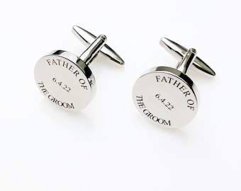 Father Of The Groom | Cufflinks For Dad | Personalized Cuff Links | CuffLinks | Wedding Gift for Dad | The First Man I Ever Loved