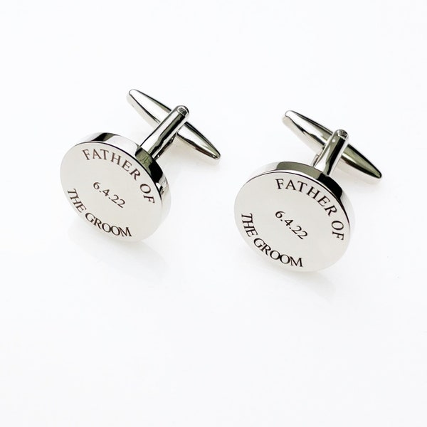 Father Of The Groom | Cufflinks For Dad | Personalized Cuff Links | CuffLinks | Wedding Gift for Dad | The First Man I Ever Loved