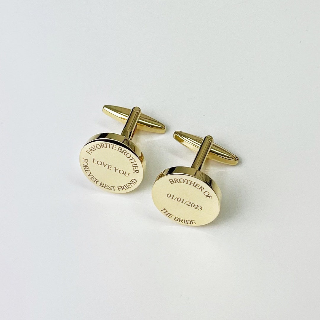 Brother of the Bride, Cufflinks for Brother, Personalized Cufflinks
