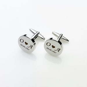 Groomsmen Gift Cufflinks | Personalized Cuff Links | Handwriting CuffLinks | Wedding Gift for Husband | Custom Cufflinks