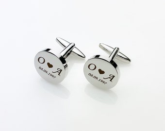 Groomsmen Gift Cufflinks | Personalized Cuff Links | Handwriting CuffLinks | Wedding Gift for Husband | Custom Cufflinks