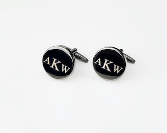 Monogram Cufflinks | Personalized Cuff Links | Wedding Gift for Husband | Custom Cufflinks for Him | Groomsmen Gifts | Wedding Gifts