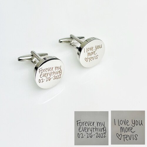 Gift for Him Personalized Cuff Links Handwriting Cufflinks Etsy