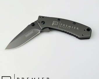 Personalized Logo Folding Knife: Titanium Custom Company Gift
