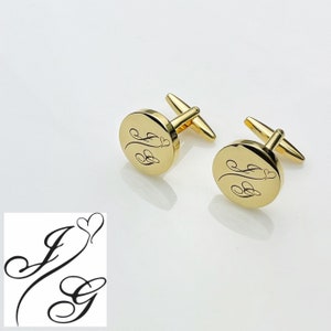 Wedding Logo Cuff Links | Personalized CuffLinks | Wedding Gift for Husband | Custom Cufflinks for Him | Custom Engraved Logo | Logo Gift