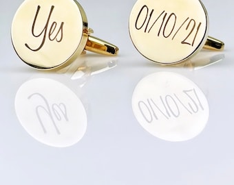 Marry Me Today | Gold Cuff Links | Wedding Gift | Wedding Gift for Husband | Custom Cufflinks for Him | I do | Gifts For Him