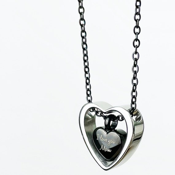 Personalized Heart Cremation Urn Necklace: Engraved Memorial Jewelry