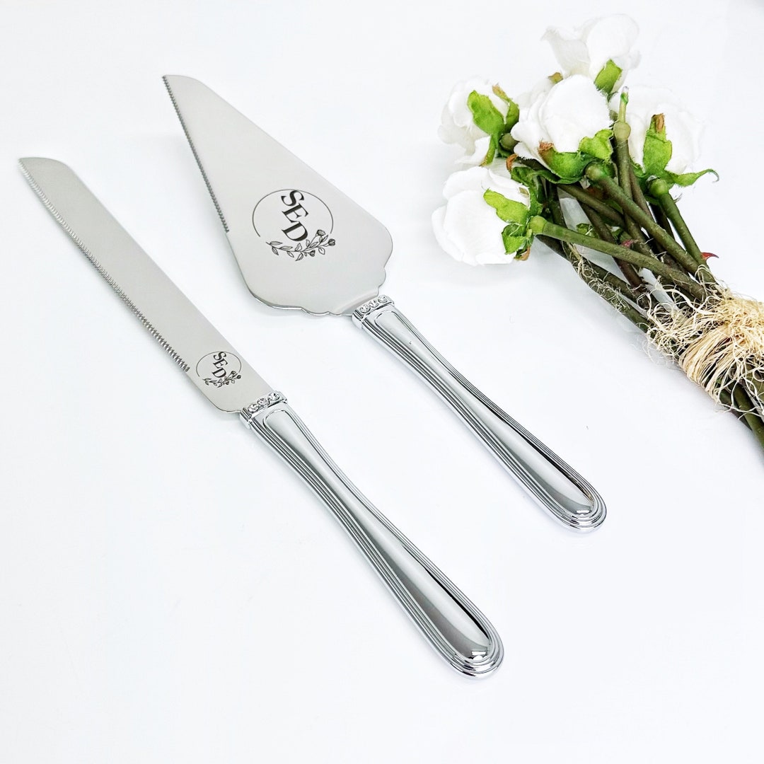 Cake Cutter Set for Wedding, Personalized Cake Cutter, Engraved Wedding