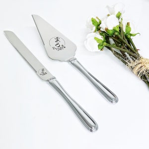 Cake Cutter Set For Wedding, Personalized Cake Cutter, Engraved Wedding Cake Server Set, Bridal Shower Gift, Custom Engraved Server