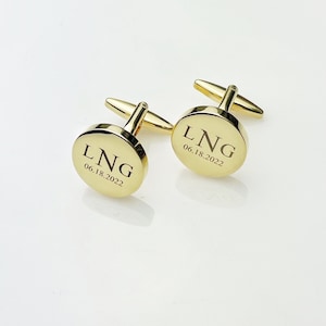 Cufflinks | Personalized Cuff Links | Handwriting CuffLinks | Wedding Gift for Husband | Custom Cufflinks for Him | Round Cufflinks