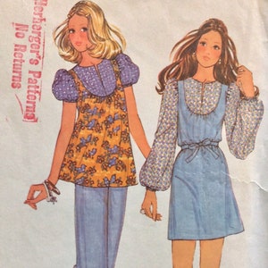 McCall&#39;s 3683, misses top and dress, size 12, bust 34, vintage 1970’s sewing pattern