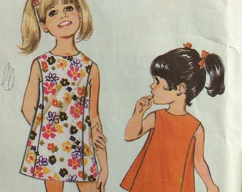 McCall’s 9196, girls dress, size 4, vintage 1960's sewing pattern