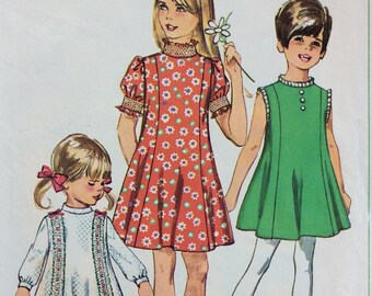 Simplicity 7742, girls dress, size 4, vintage 1960’s sewing pattern