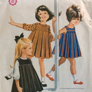 McCall’s 6939, toddler girls dress, jumper and blouse, size 2,  vintage 1960&#39;s sewing pattern