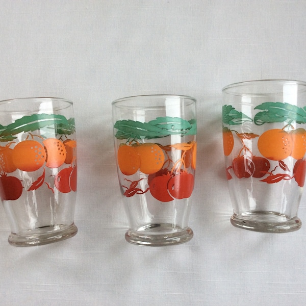 Retro Juice Glasses Etsy