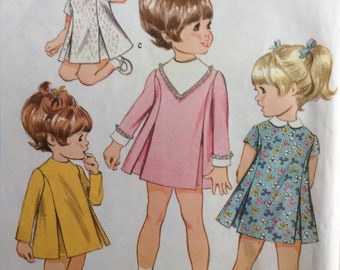 McCall’s 9173, toddler girls dress, size 1, vintage 1960's sewing pattern