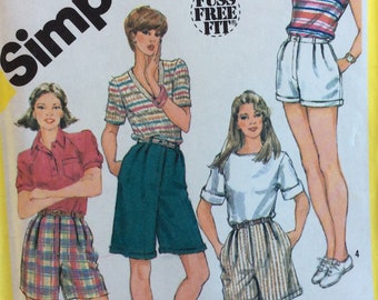 Simplicity 6377, misses shorts, size 10, waist 25, vintage 1980’s sewing pattern,   Uncut