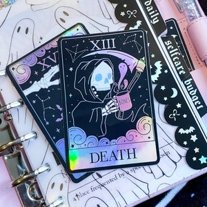 Death Skull Vinyl-Aufkleber, holographisch