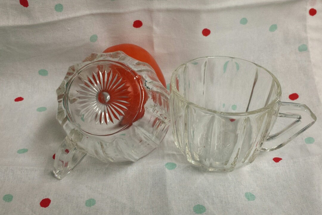 Vintage Glass Coffee Cups Set of 2 Etsy