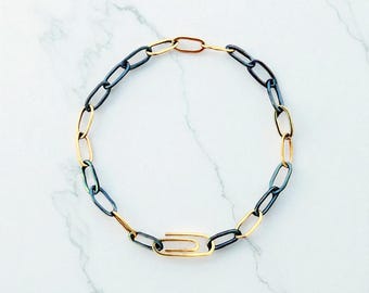 Mix Metal Bracelet. Paperclip Bracelet. Bracelet Mixed Metal Gold Silver. Chain Bracelet Paperclip. Bracelet for Women Gifted.