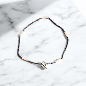 Thin Layering Chain Bracelet. Dainty Gold Filled Chain Bracelet. Mixed Metal Bracelet. Dainty Two Tone Bracelet. Gifted Jewelry For Her.