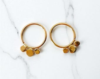 Gold Huggie Hoop Earrings. Sleeper Earrings. Everyday Gold Earring. Small Solid Gold Hoops. Gold Threader Hoops. 10mm Huggies. Everyday Hoop