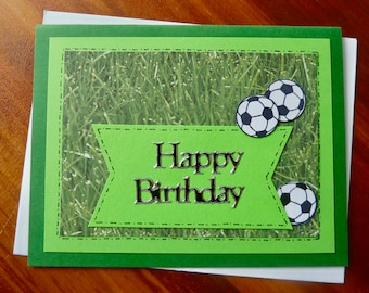 soccer birthday card etsy