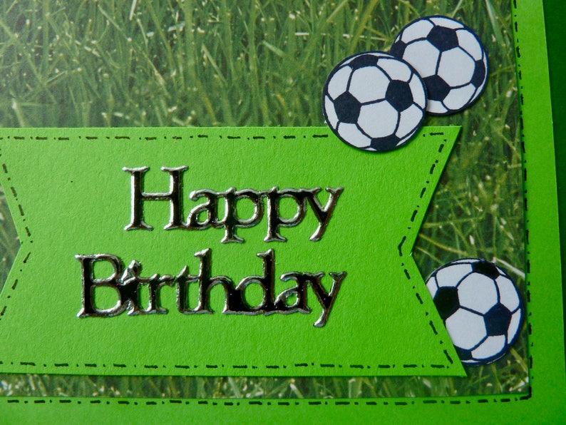 Soccer Birthday Card Happy Birthday Card Happy Soccer Birthday Sports Birthday Card Handmade Birthday Greeting Card for Soccer Players