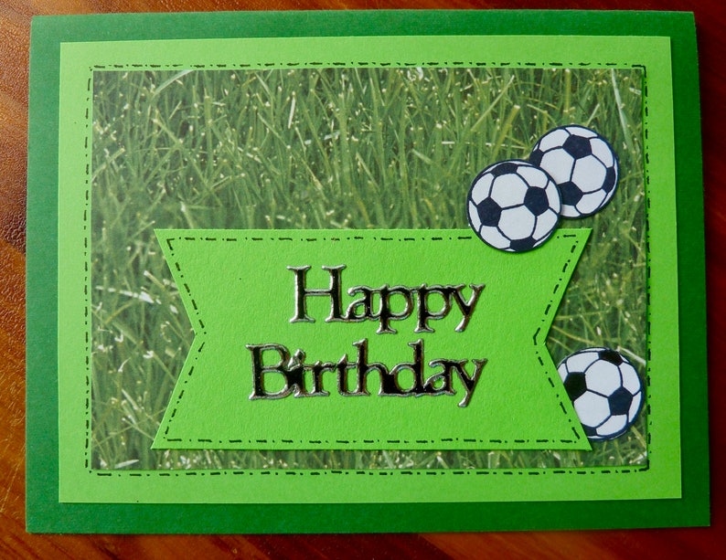 Soccer Birthday Card Happy Birthday Card Happy Soccer Birthday Sports Birthday Card Handmade Birthday Greeting Card for Soccer Players